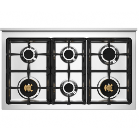 ERTAZZONI MAS106L3EXT Ηλεκτρική Κουζίνα με Εστίες Αερίου 100cm Inox